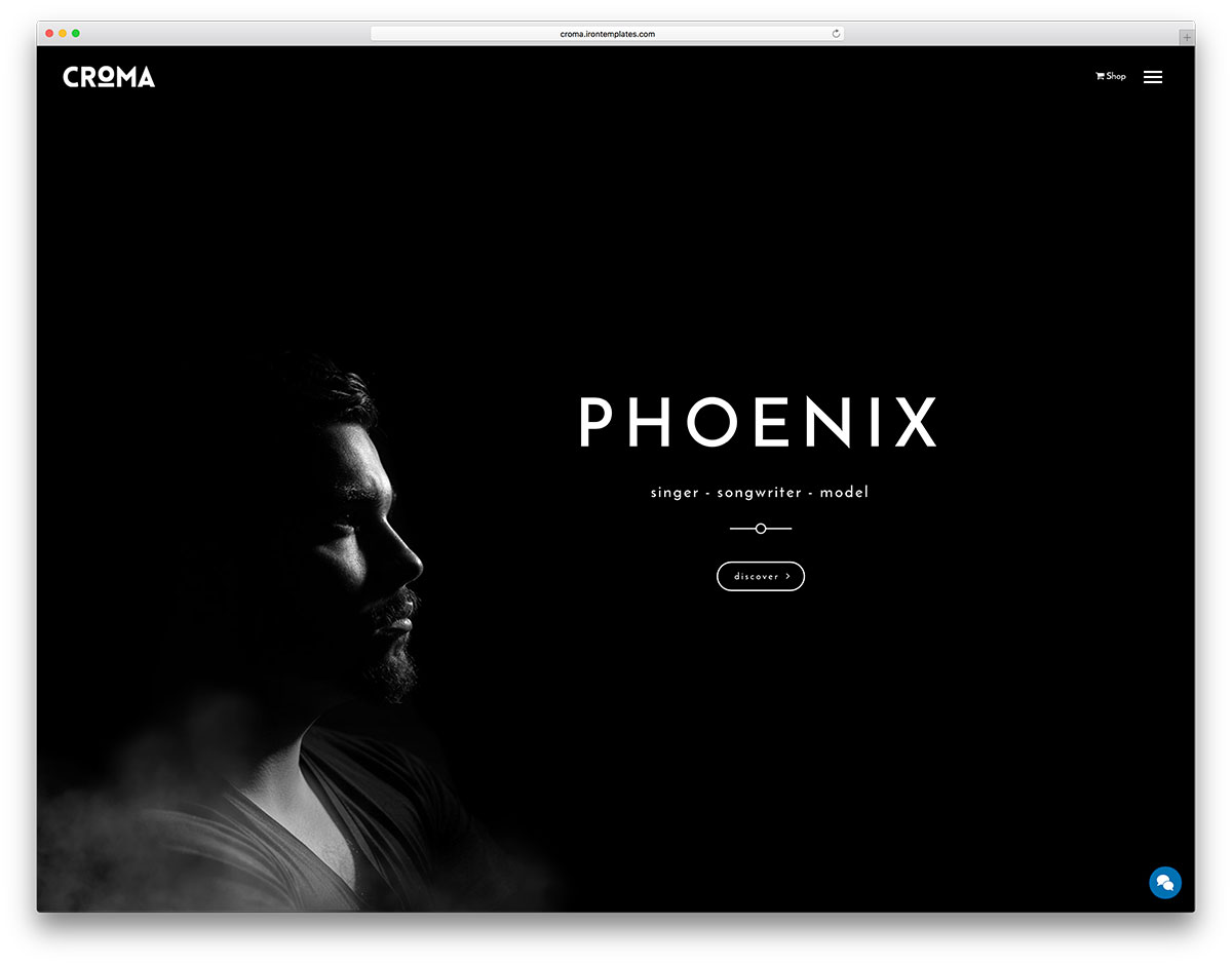 croma-şarkıcı-wordpress-website-şablonu