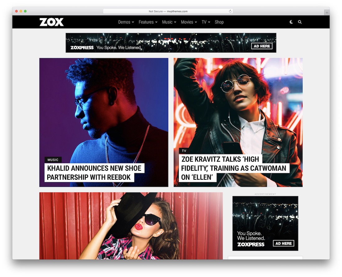 zoxpress wordpress eğlence teması