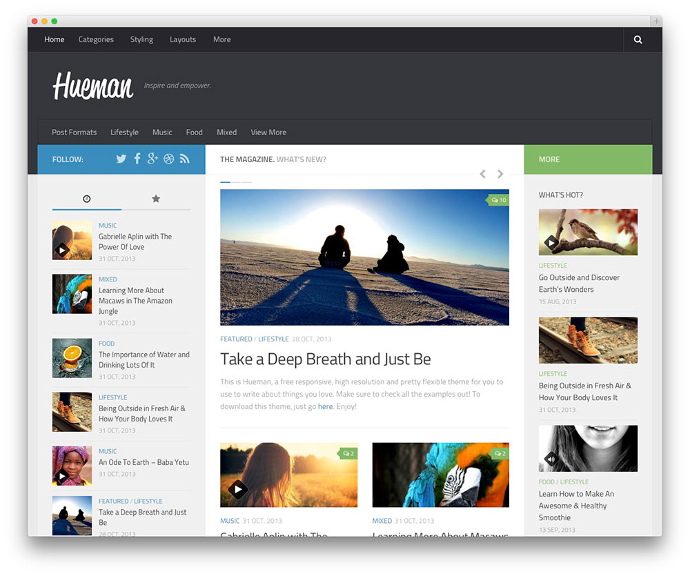 Hueman - Thème du magazine gratuit