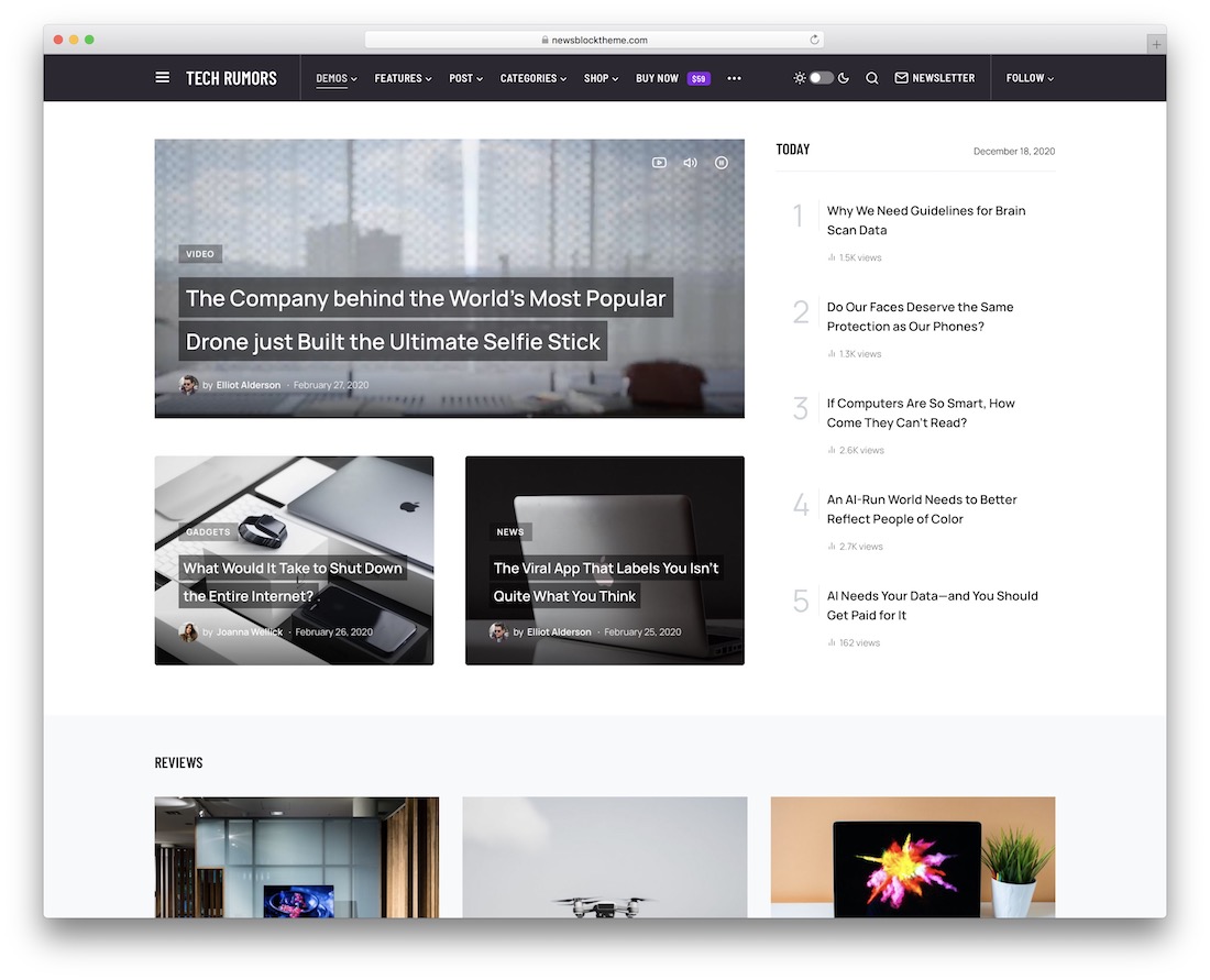 tema wordpress berita teknologi newsblock