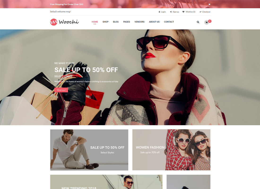 Woochi - 세련된 패션 트렌드 WooCommerce WordPress 테마