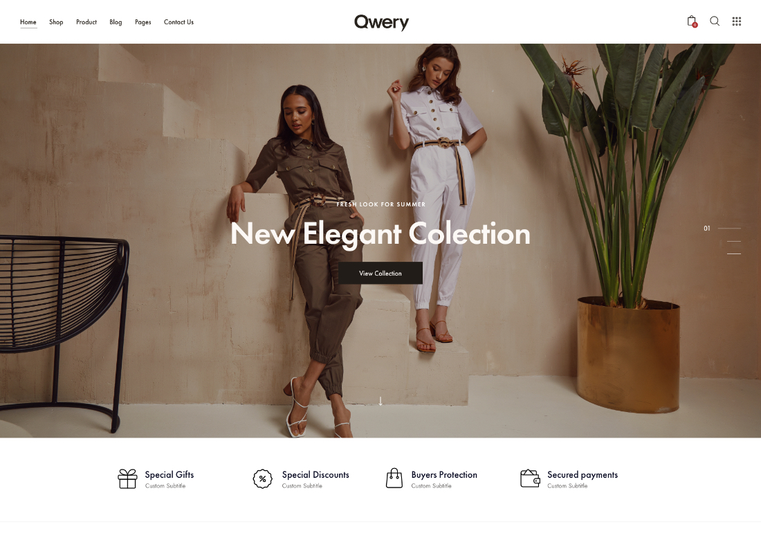 Qwery - 다목적 비즈니스 WordPress 테마 + RTL