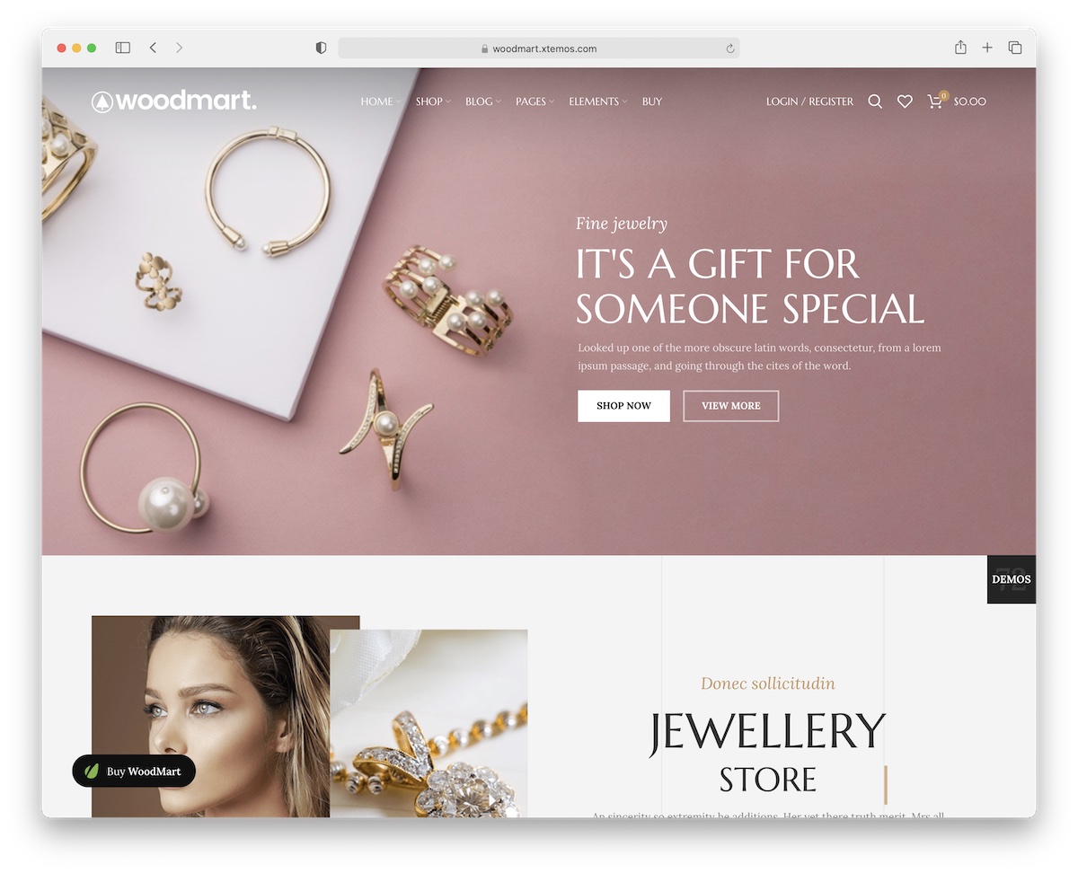 tema de wordpress de joias woodmart