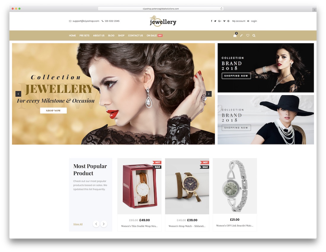 tema de wordpress de joias ciyashop