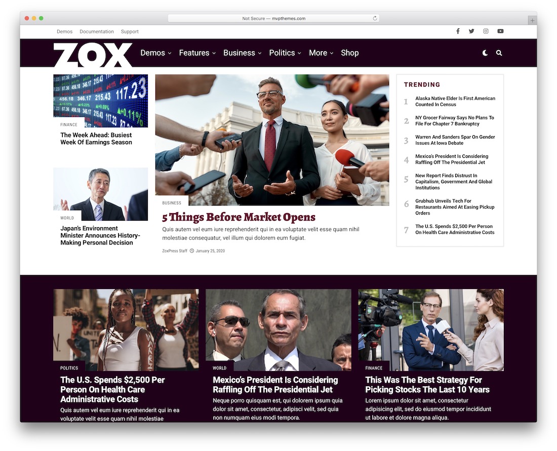 zoxpressワードプレス新聞のテーマ