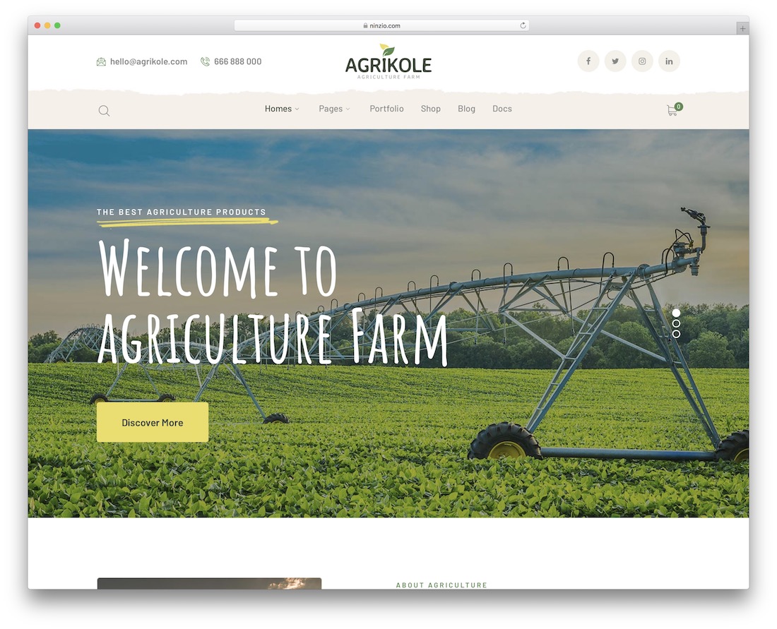 тема wordpress agrikole сельское хозяйство