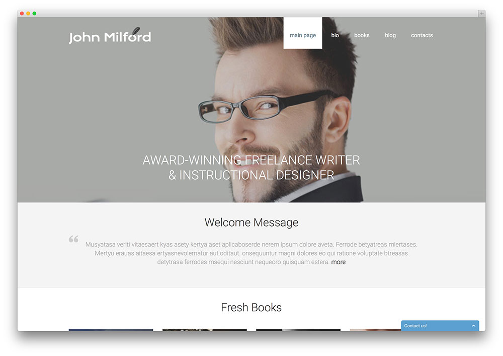 Портфолио Simple & Clean Writer