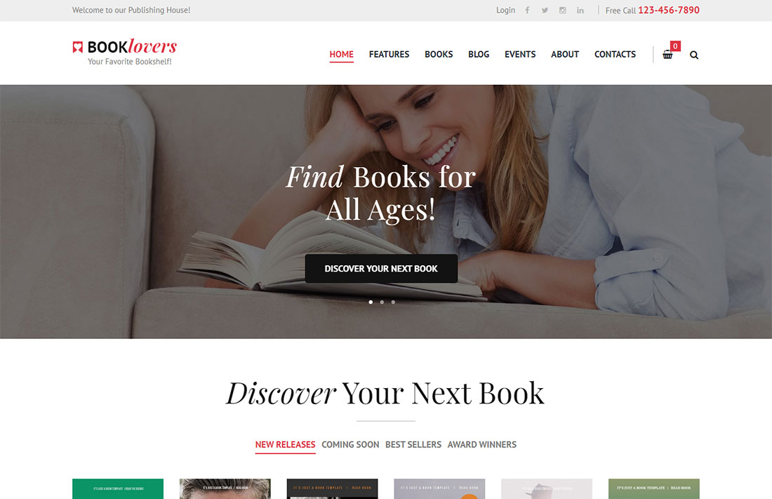 Тема WordPress для любителей книг