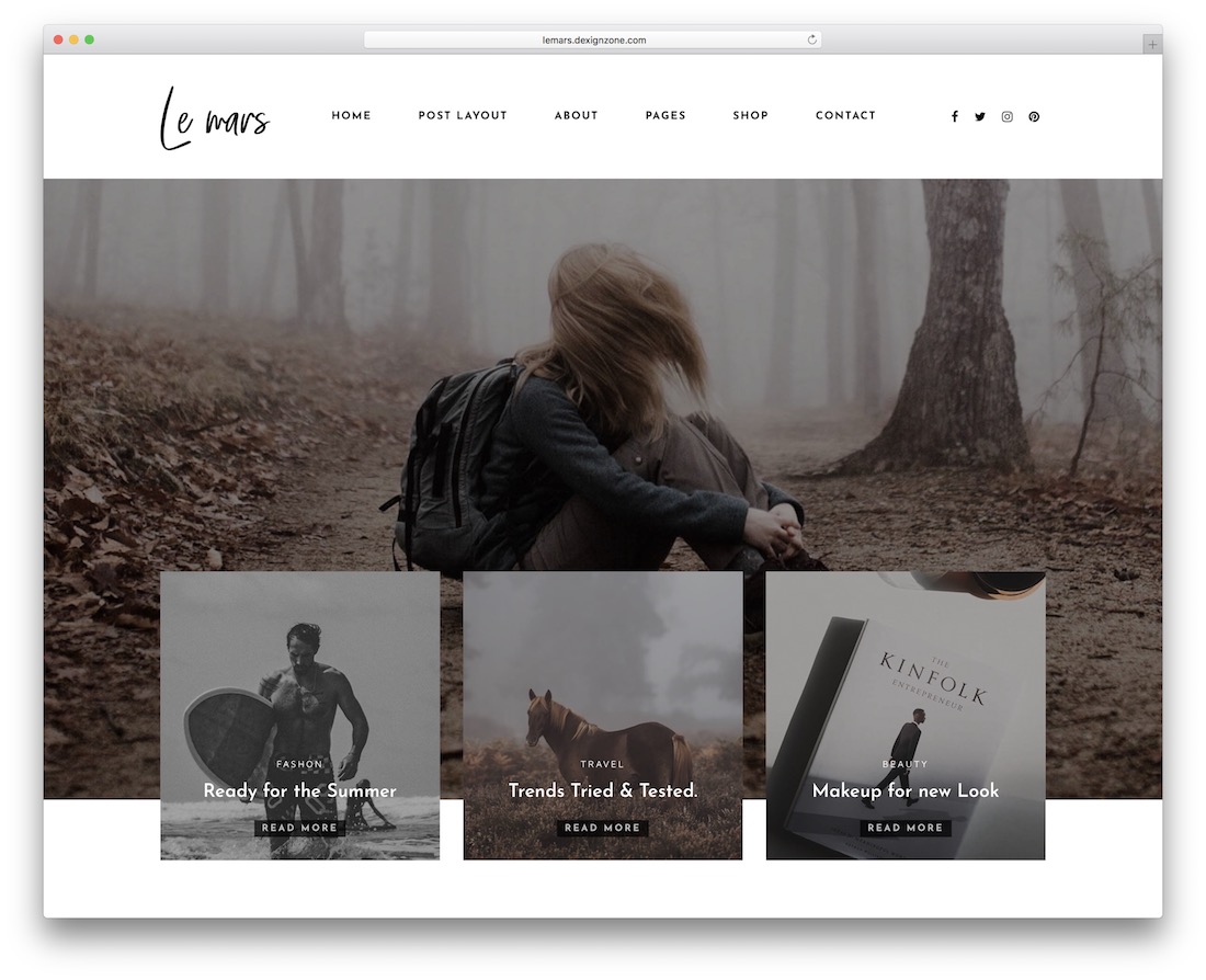 lemars wordpress тема для писателей