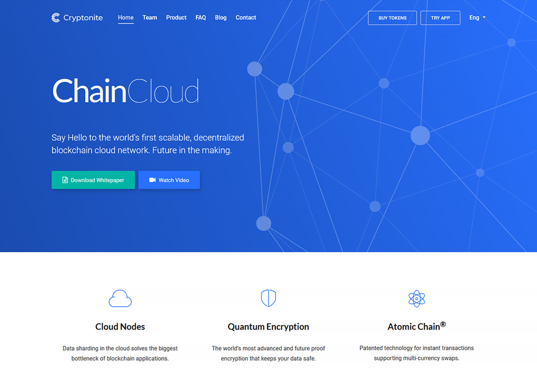 Cryptonite - тема WordPress для блокчейнов и криптовалют
