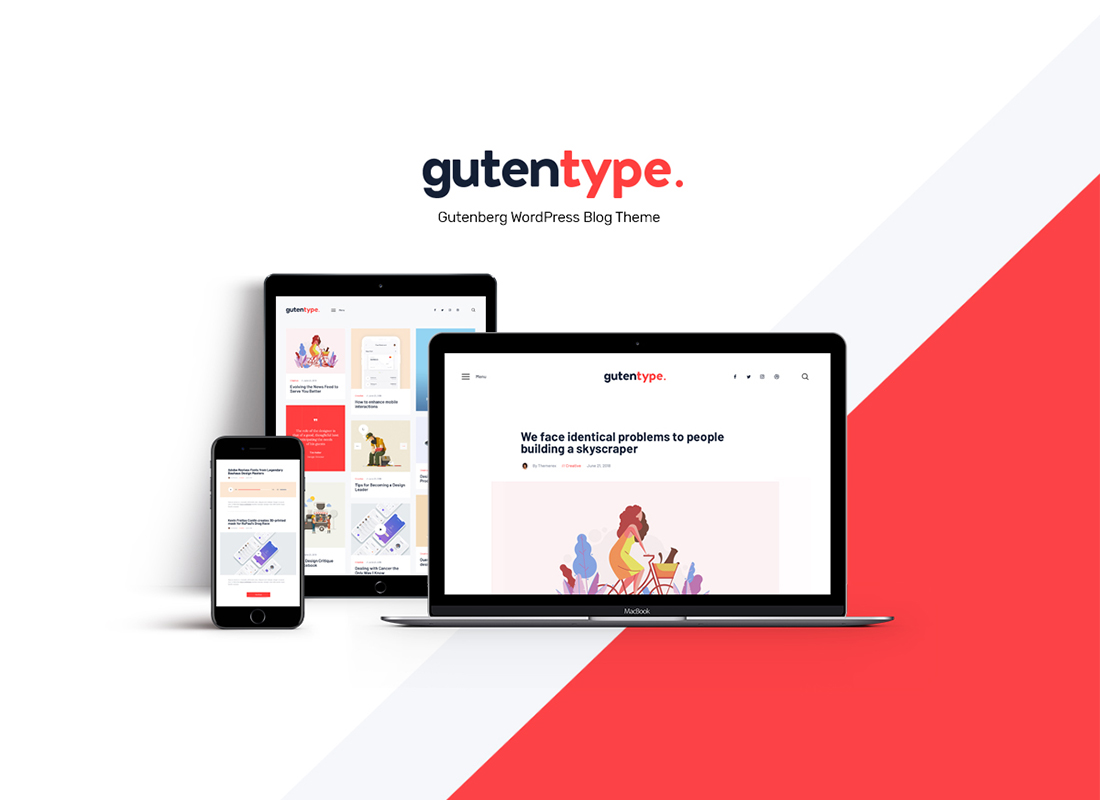 Тема WordPress для современного блога Gutenberg