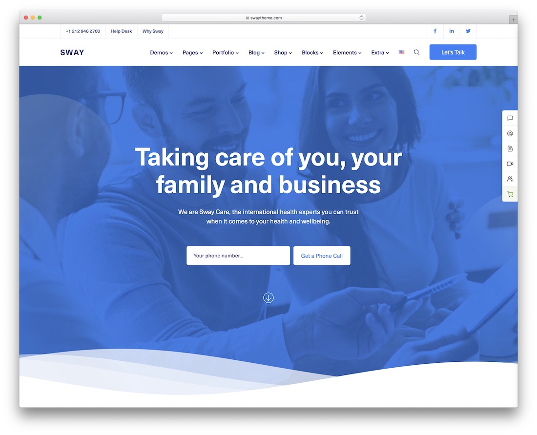 bergoyang tema asuransi wordpress
