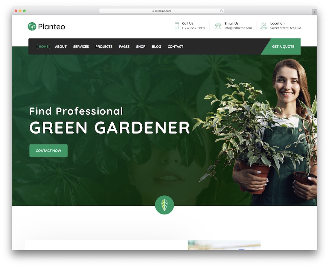 tema wordpress planteo berkebun lansekap