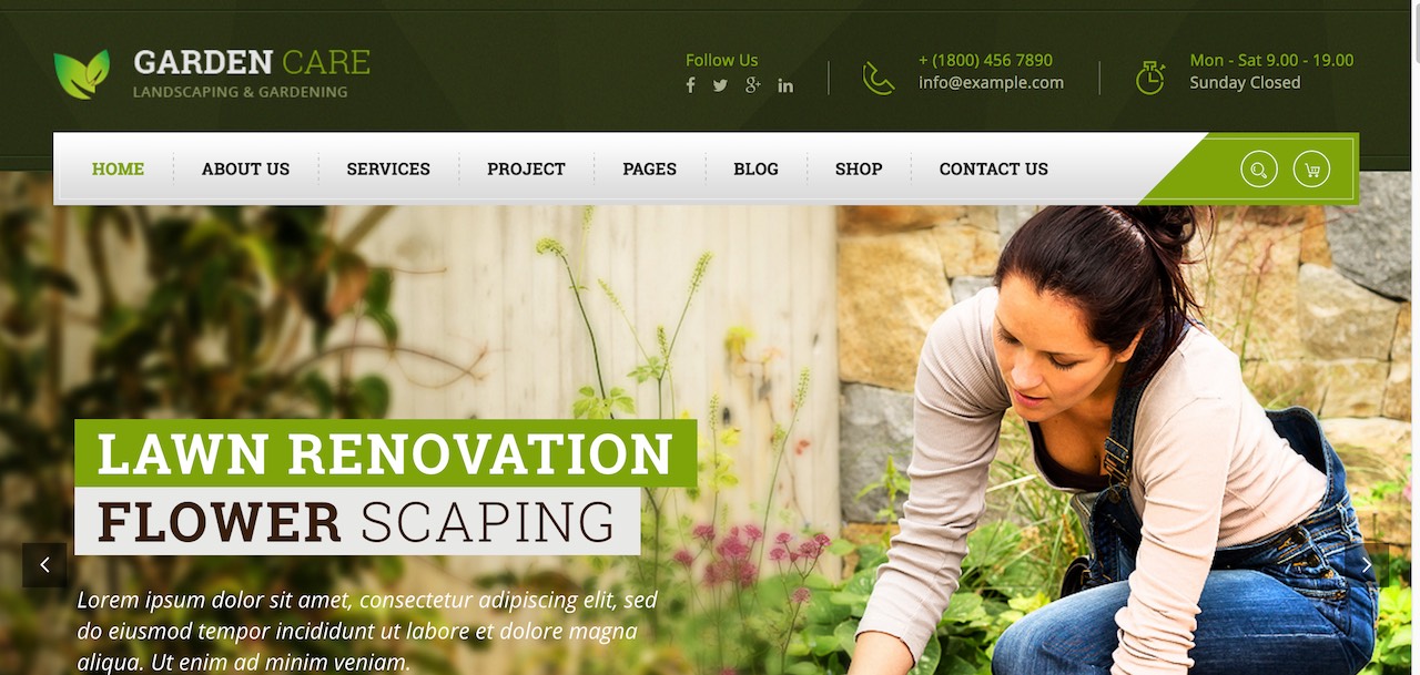 Desain situs web Perawatan Taman