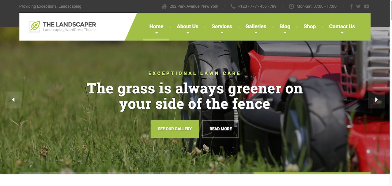 Desain situs web Landscaper untuk WordPress