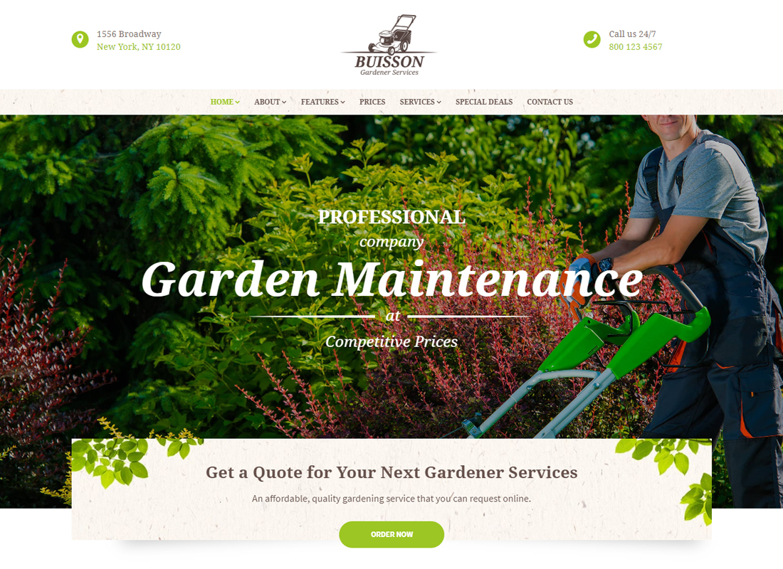 Buisson - Tema WordPress Berkebun