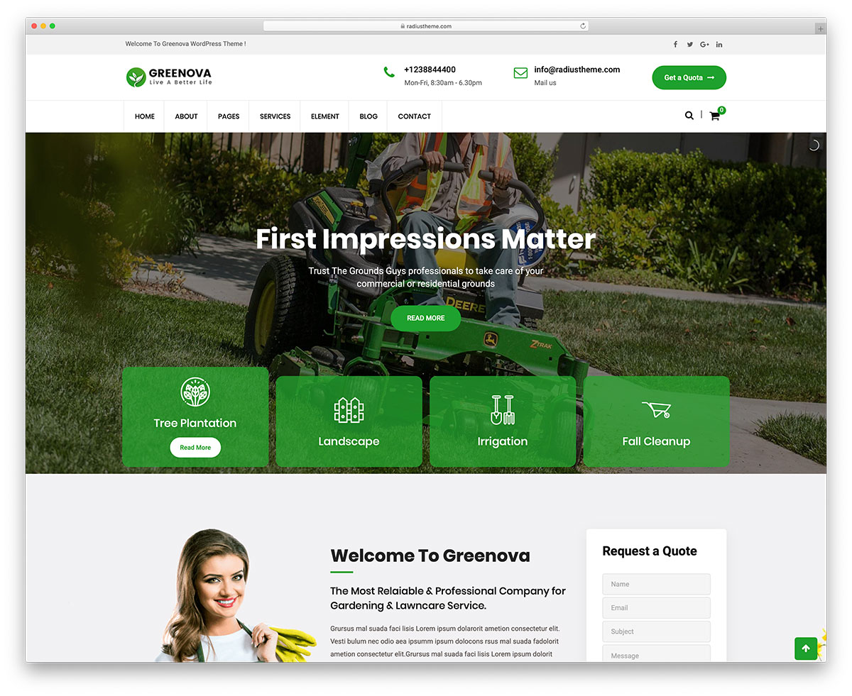 Tema WordPress lansekap