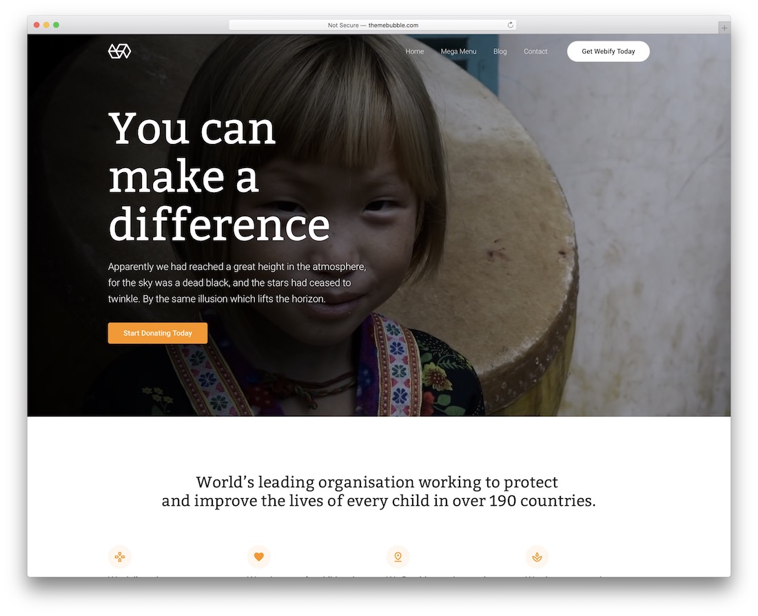 tema wordpress webify untuk organisasi amal nirlaba