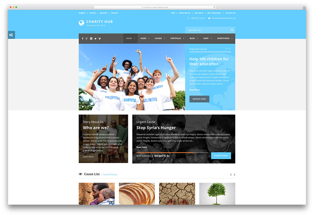 amalhub-populer-non-profit-wordpress-template