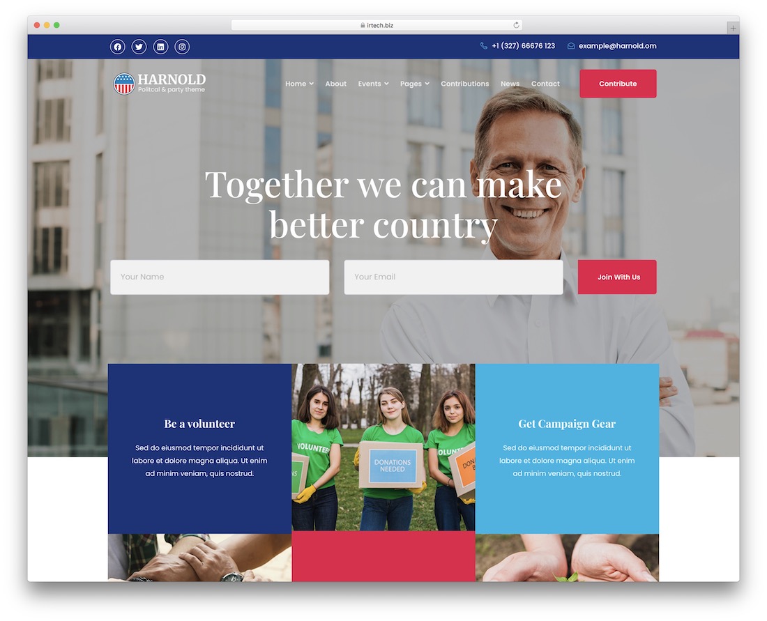 tema wordpress pemerintahan politik harnold