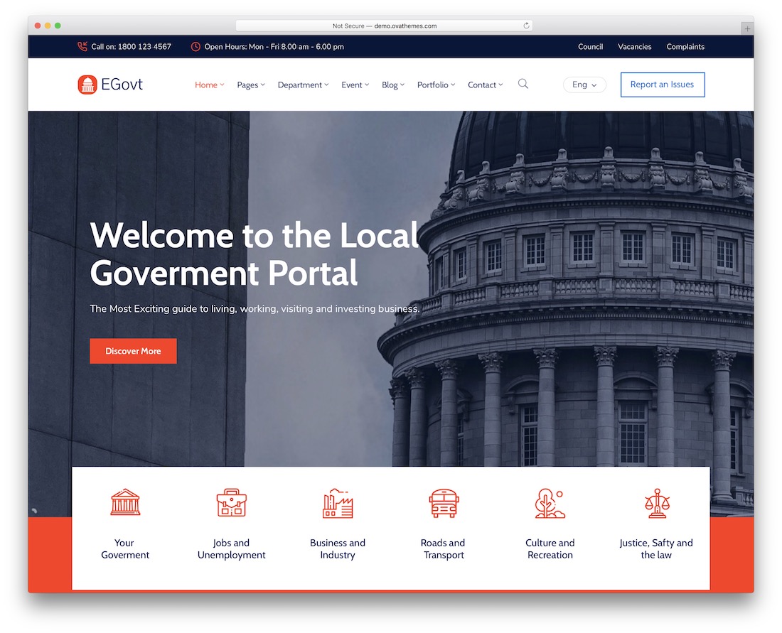 tema wordpress pemerintahan politik ego