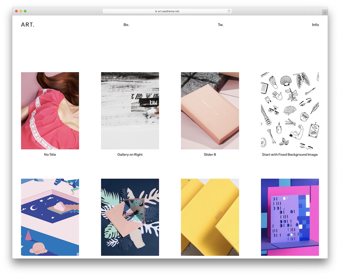 tema wordpress pribadi seni