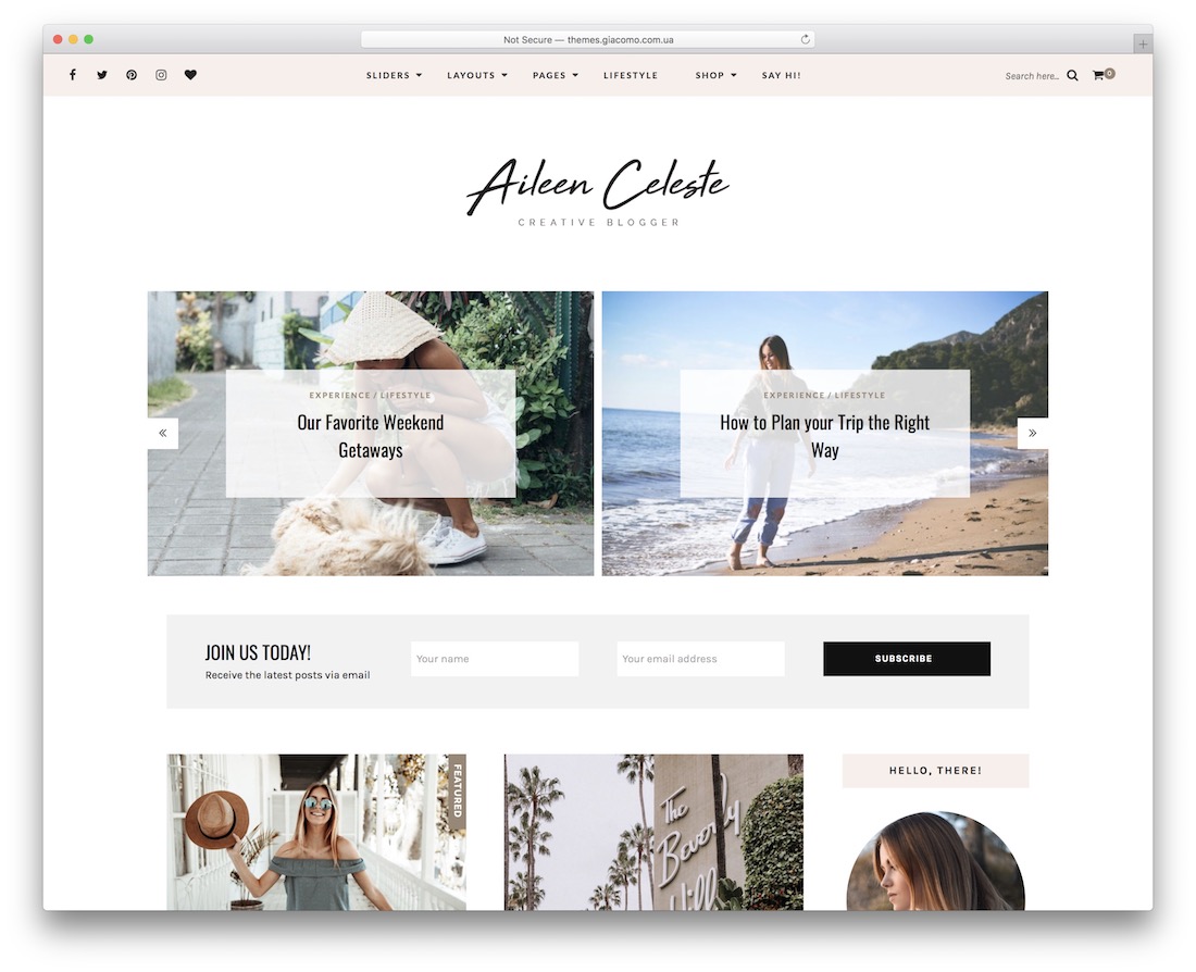 tema wordpress blog pribadi aileen