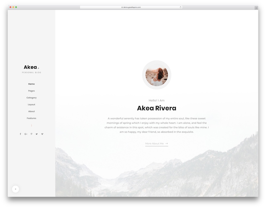 tema wordpress blog pribadi akea terbaik