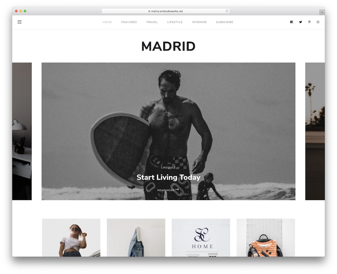 tema wordpress blog pribadi malina