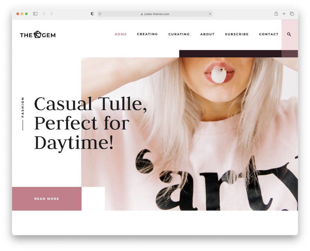 thème wordpress de la mode thegem