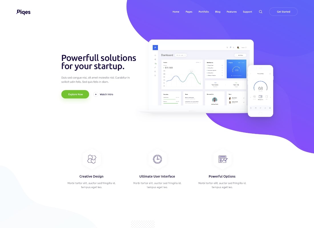 Piqes | Tema WordPress Startup & Agensi Kreatif