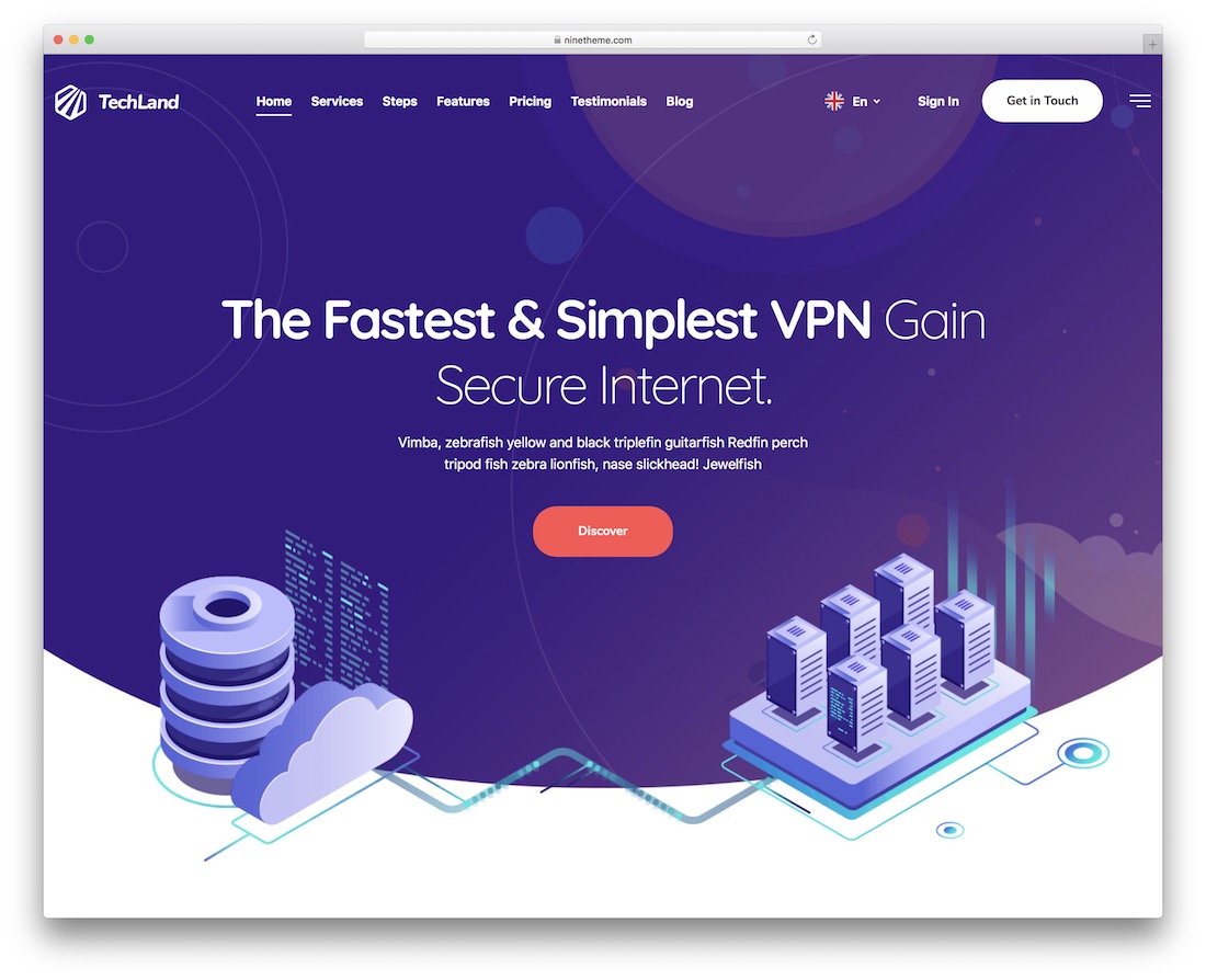 templat situs web perusahaan perangkat lunak techland