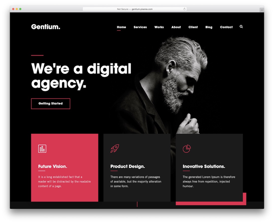 templat situs web desainer gentium