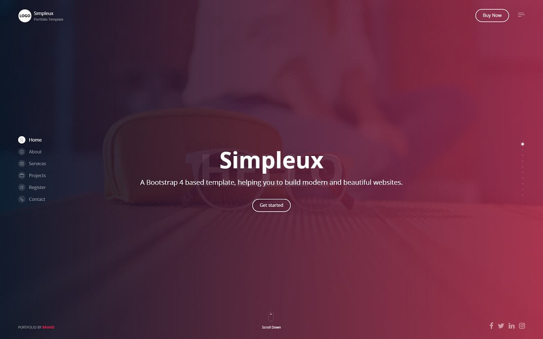 templat situs web desainer simpleux