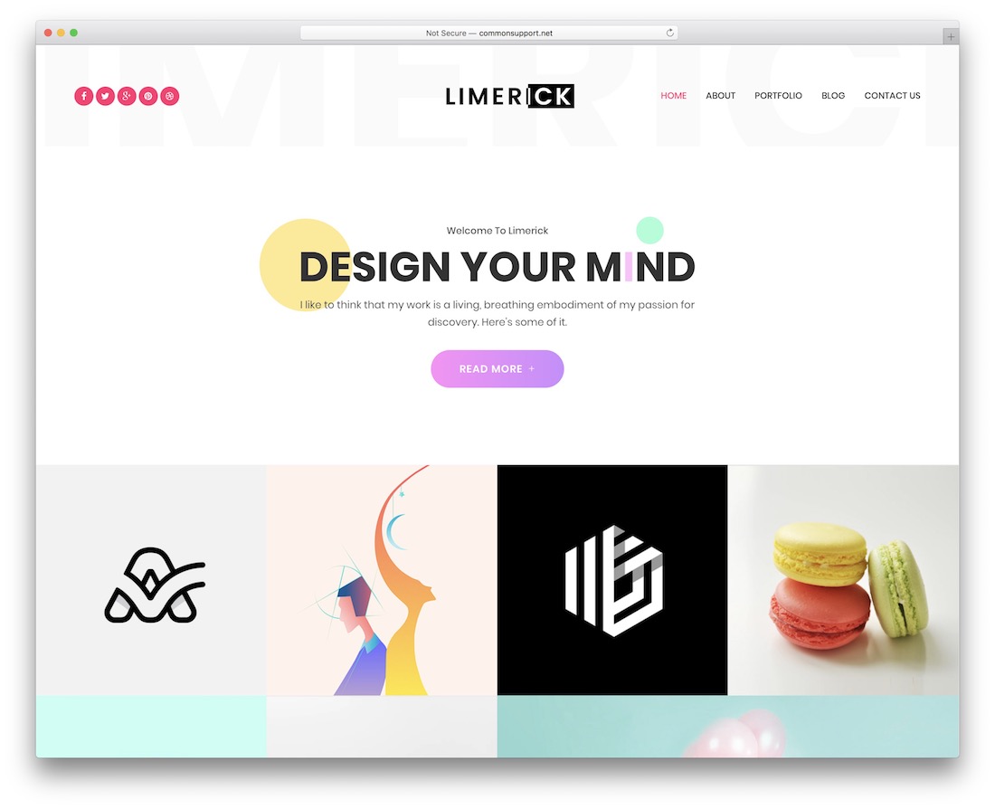 templat situs web desainer limerick