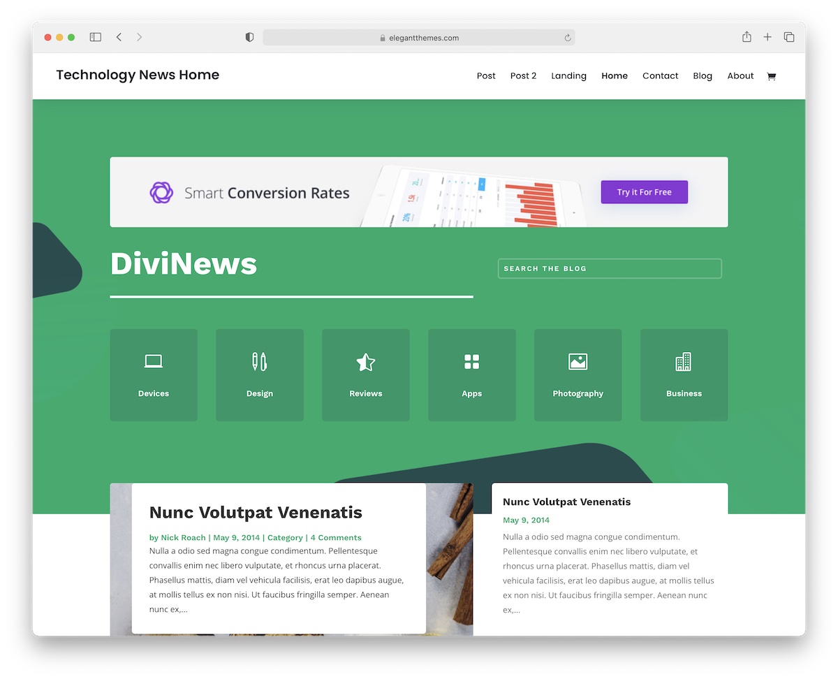 tema teknologi wordpress divi
