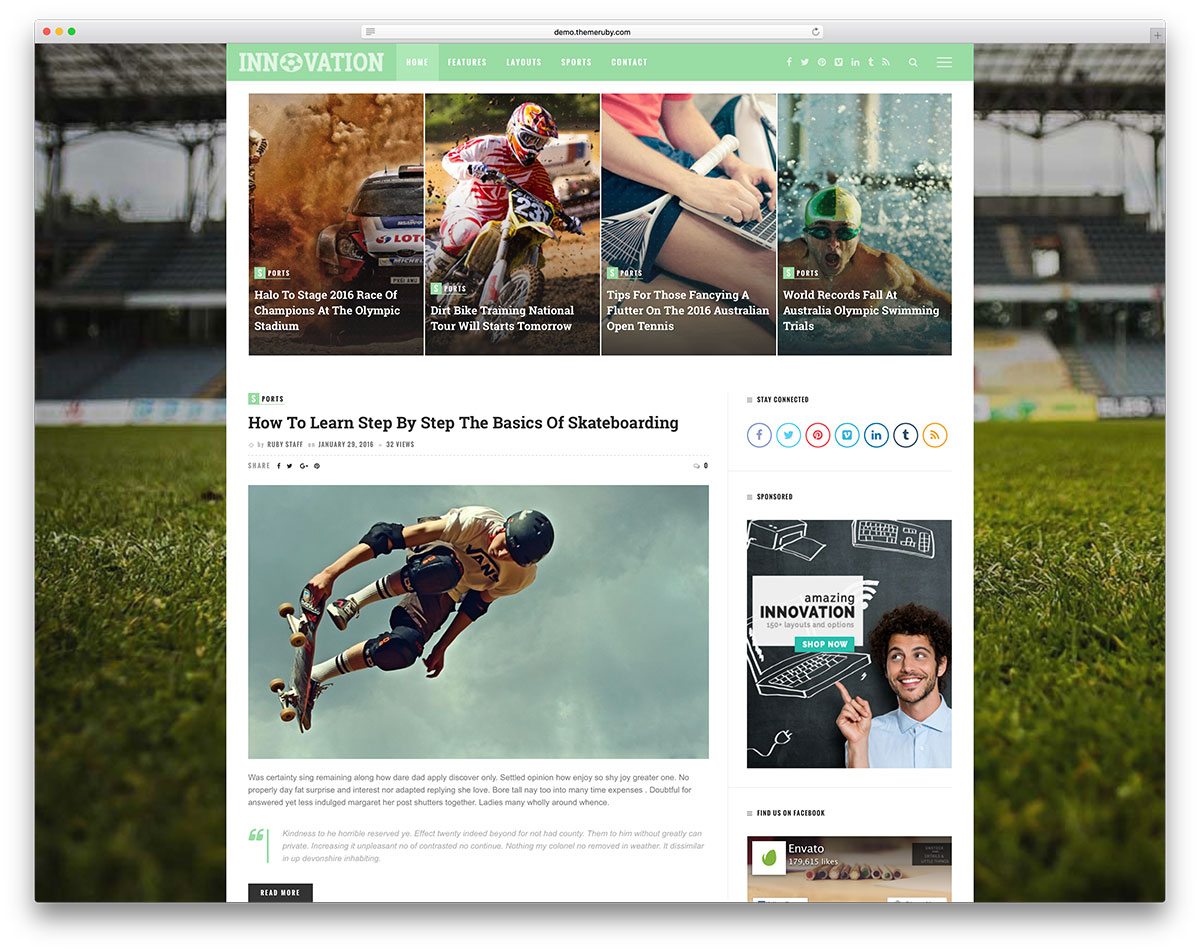 inovasi-olahraga-blog-situs web-templat