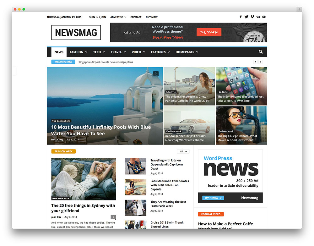 newsmag clean - tema majalah