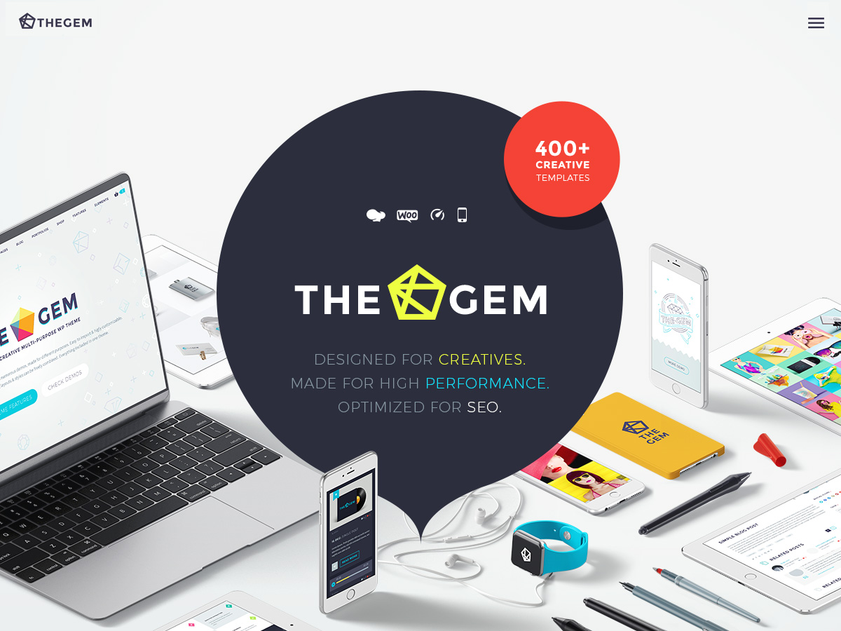 TheGem - tema WP multiguna tercepat
