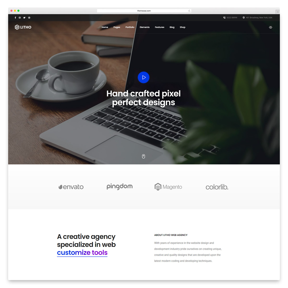 tema wordpress sederhana litho