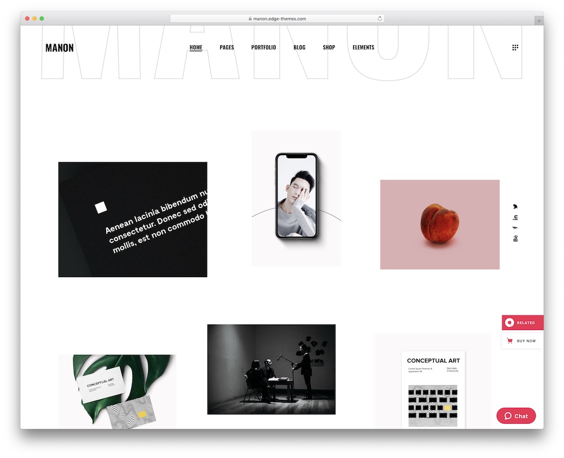 manon tema wordpress sederhana