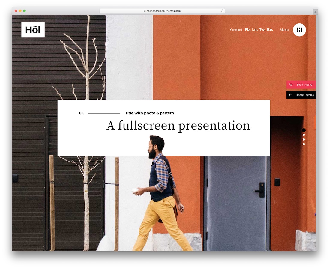 holmes creative agency wordpress theme