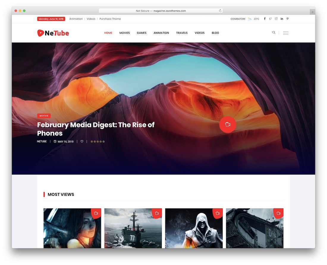 thème wordpress vodi