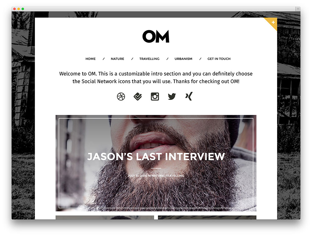 template blog om