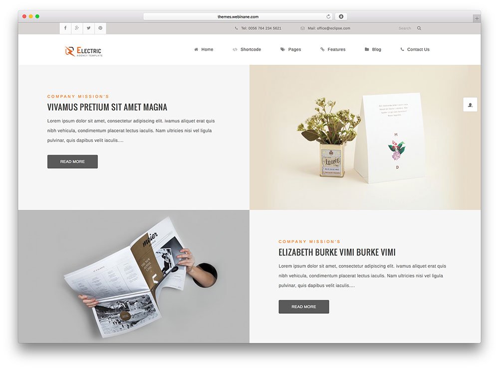 listrik - tema wp portofolio kreatif