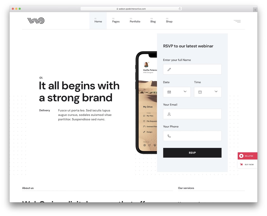 tema wordpress bersih webon