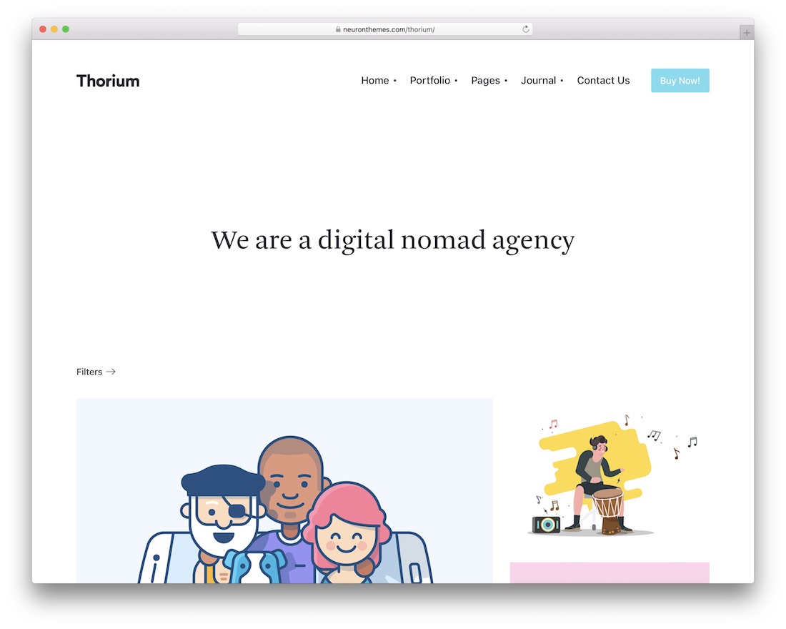 tema wordpress thorium untuk freelancer