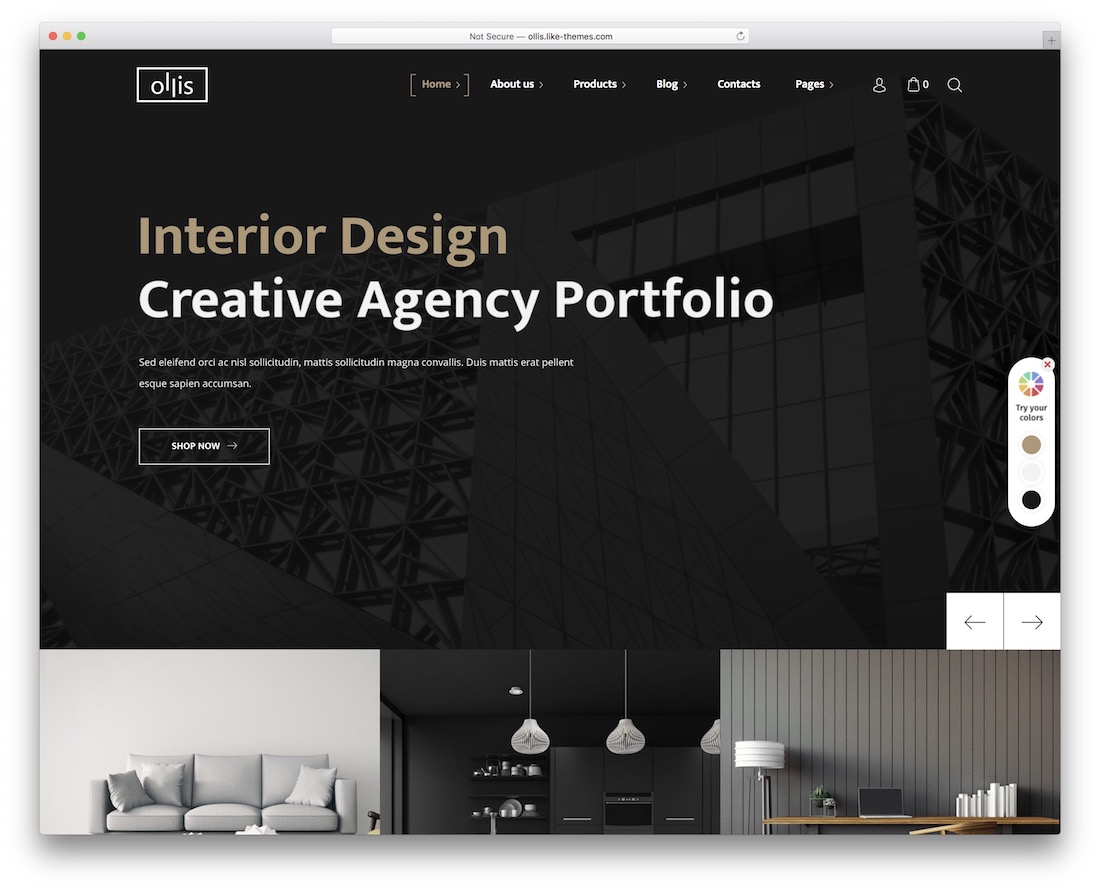 ollis tema wordpress untuk arsitek