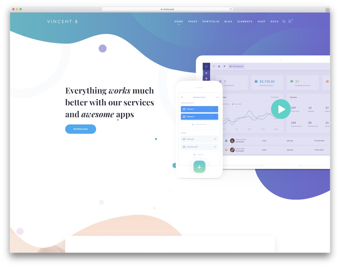 vincent delapan tema wordpress kreatif