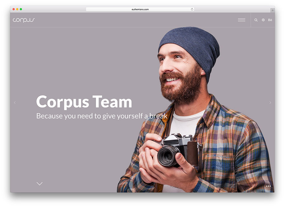 corpus - tema wordpress portofolio kreatif